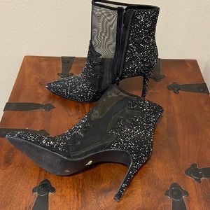 Black Ankle Boots with some sparkle! Bought and never worn.